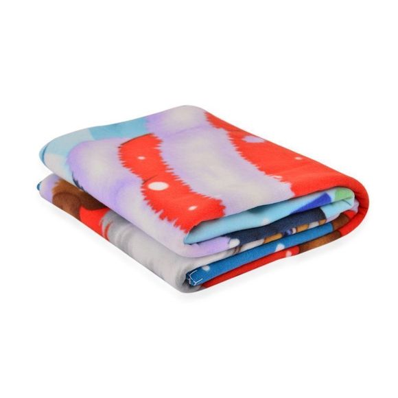 Santa Claus and Friends Microfiber Fleece Throw - Picture 2 of 7